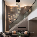 Алюминиевый роскошный хрустальный потолочный потолочный светодиодный подвесной светильник